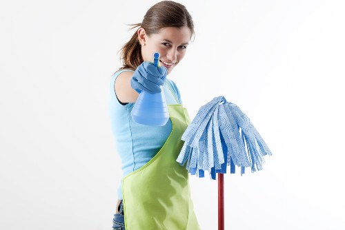 Professional upholstery cleaning for a living room sofa