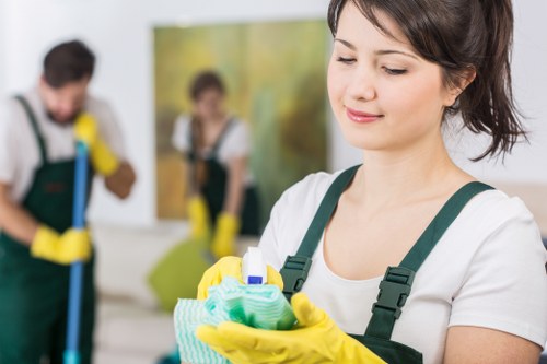 Deep steam carpet cleaning for a high-traffic room